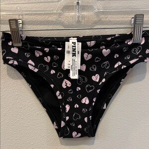 NWT PINK Victoria's Secret Black Cheeky Panties XS